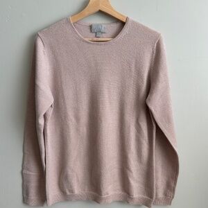 Pure Collection Sweater Cashmere Blend Size 12 Pink Shimmer Winter READ DESC